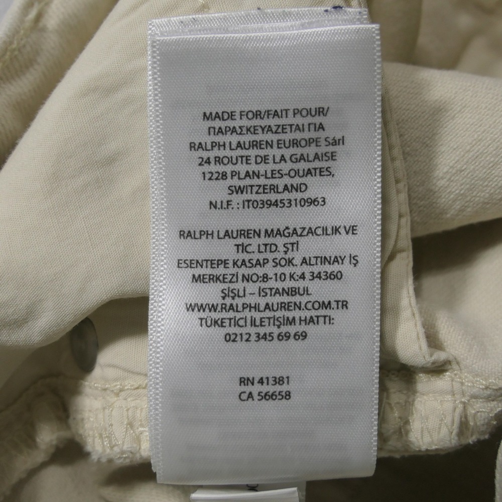 Lauren Ralph Lauren Womens Pants 0P Cream Denim Straight Leg Preppy Timeless - Picture 7 of 10